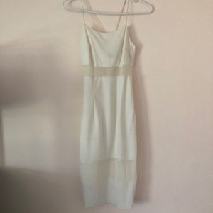 White dress mesh cutout